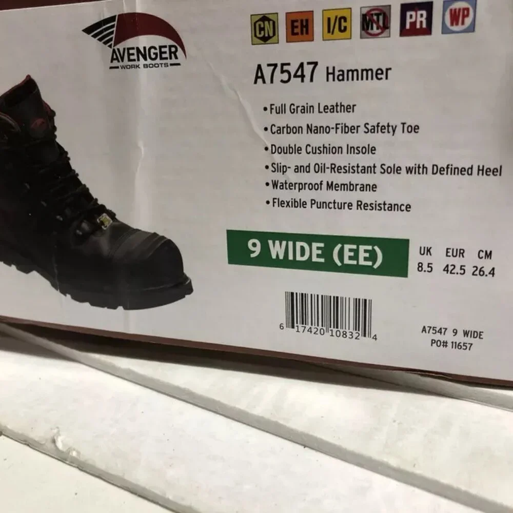 Avenger A7547 Hammer Mens Work Boots Size 9 EE
